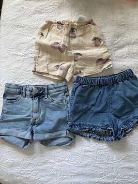 H&M 3T short bundle Kids denim and Print Linen Shorts